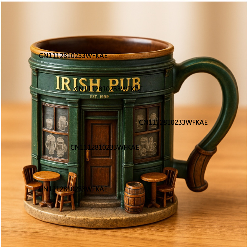 Home Bar And Coffee - Taza de Acero Inoxidable con Patrón