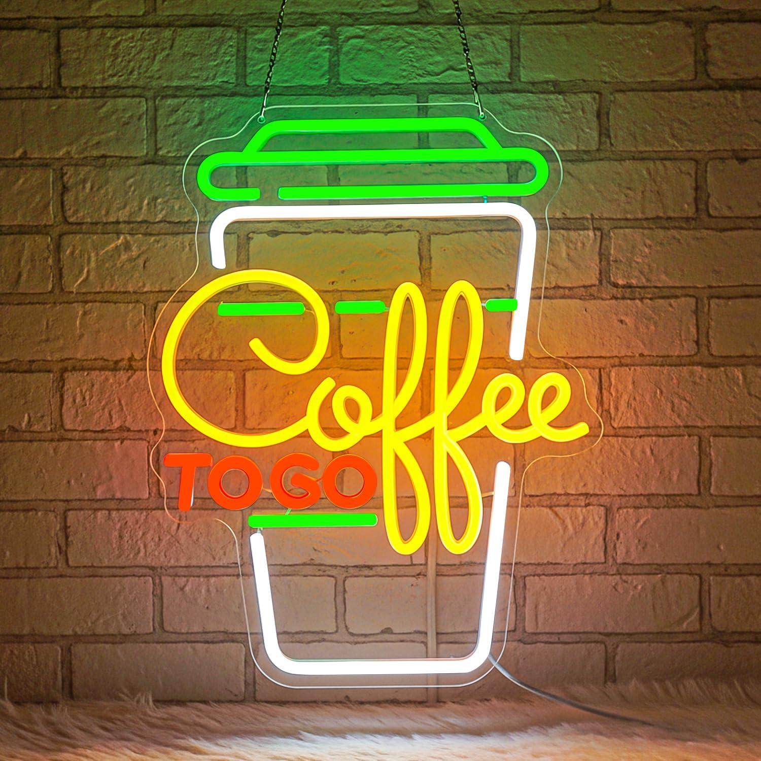 Home Bar And Coffee - Letrero Luminoso LED USB Regulable con